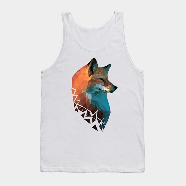 Polygonal red fox Tank Top by TOTEM clothing